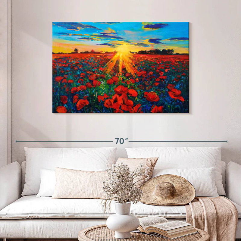 Alvord Poppy Field Golden Hour, H 30 po x l 45 po