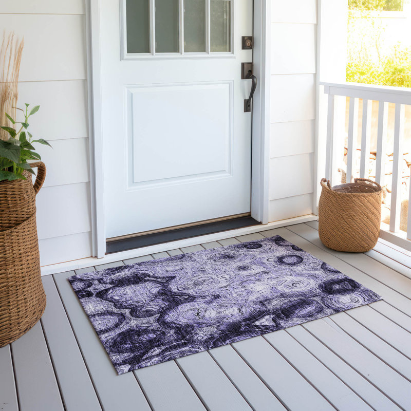 Tapis intérieur / extérieur Loreen avec envers antidérapant, Rectangle 1 pi 8 po x 2 pi 6 po