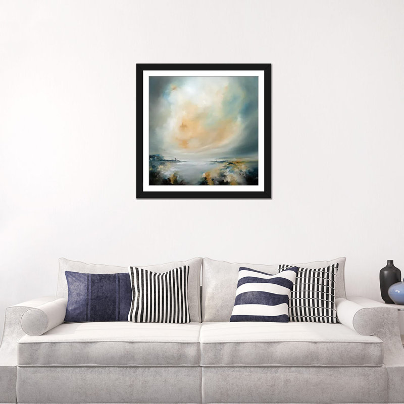« sun reflect », peinture sur toile tendue, Papier beaux-arts encadré noir, Blanc, H 24 po x l 24 po x P 1 po
