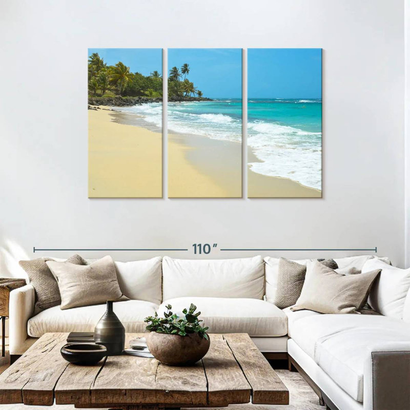 Plage Gillard dans les Caraïbes, H 48 po x l 74 po
