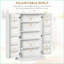 Armoire autoportante autoportante blanche moderne de 41 po avec portes doubles Tablettes réglables | Fabrication en panneau de fibres à densité moyenne | Sangles anti-basculement