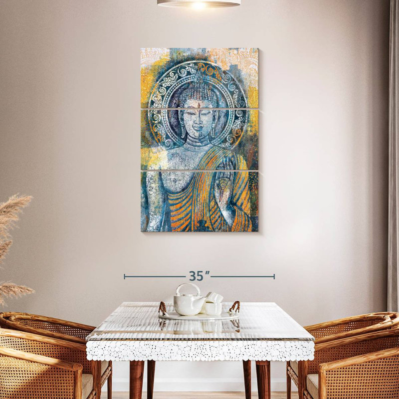 Bouddha en acrylique Leisha, H 45 po x l 28 po