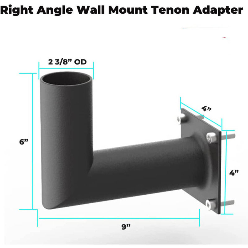 Support à angle droit pour fixation murale, support mural à 90 °, boîtier bronze