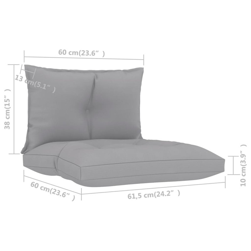 Outdoor Seat / Back Cushion, Gray