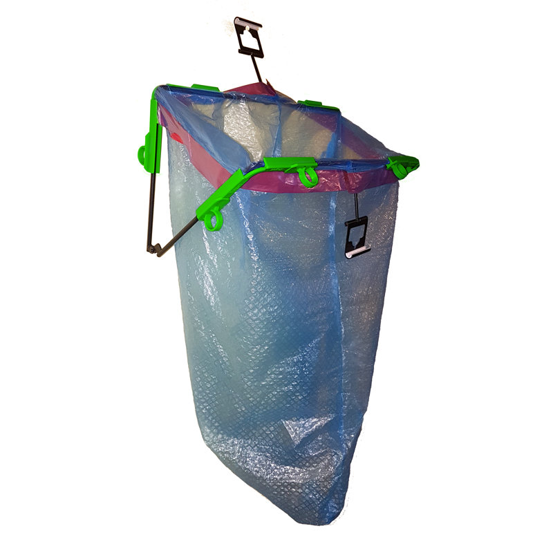 Porte-sac poubelle, H 1,35 po x l 16 po x P 10 po, Vert