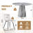 45'' Round Dining Table Set With 4/6 Upholstered Chairs-1519717180-1519717181