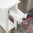 Narrow Solid Wood Side Table with Shelf-1186550056
