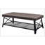 Table basse capitonnée en similicuir