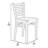 Gensingh Ladder Back Side Metal Chair with Faux Leather-321096131-321096130