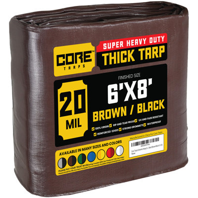 20 Mil Heavy Duty Polyethylene Tarp, Waterproof, UV Resistant