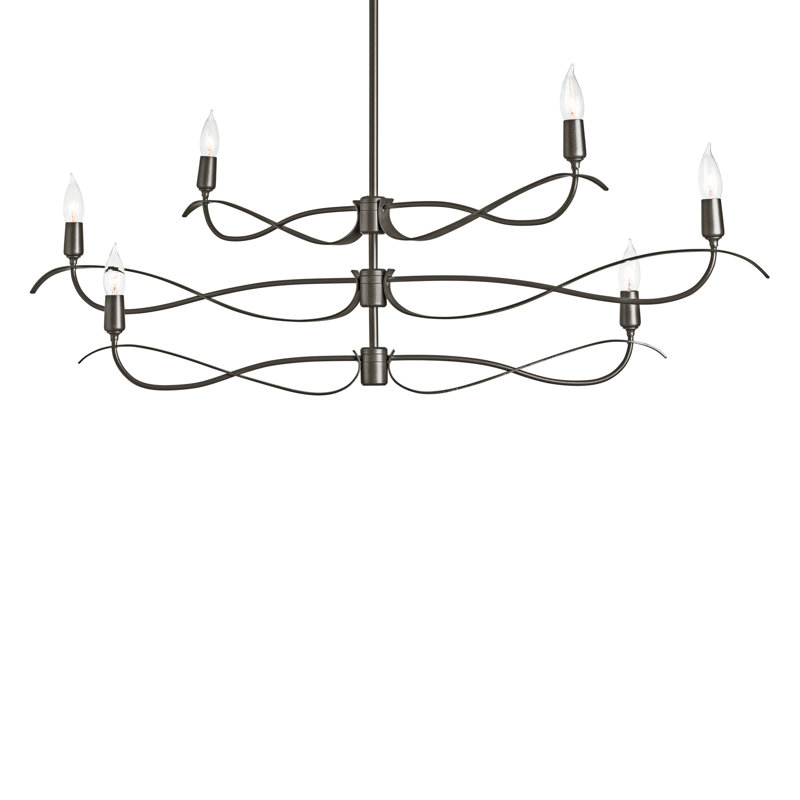 Willow 6 - Light Candle Style Classic Chandelier, Small, Oil Rubbed Bronze