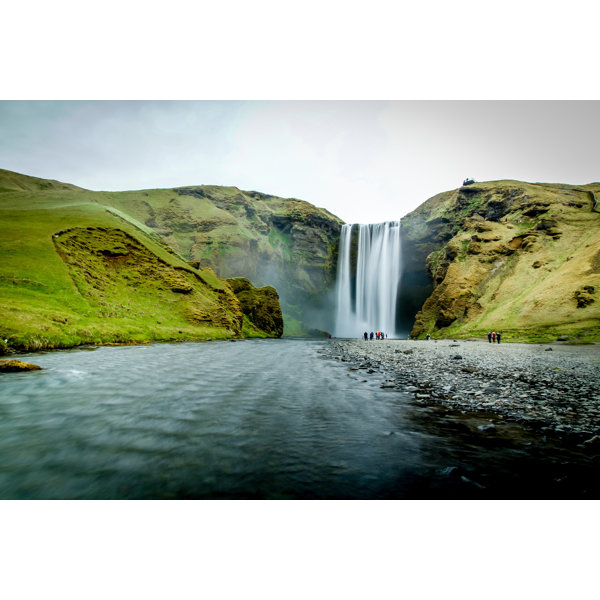 Union Rustic Skogafoss Waterfall, Iceland - Wrapped Canvas Photograph ...