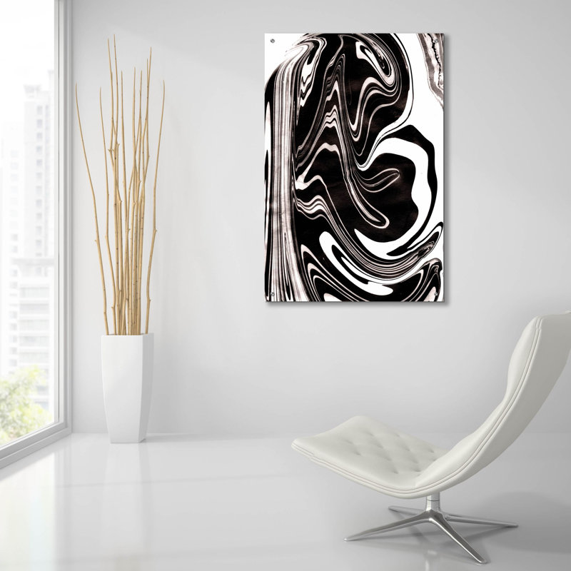 «Yinyang 5» par Alicia Ludwig, art mural en verre acrylique, H 36 po x l 24 po x P 0,2 po