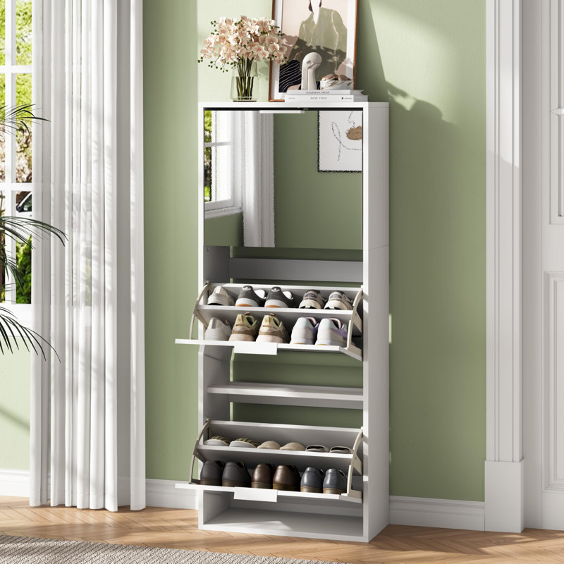 12 Pair Flip Down Shoe Storage