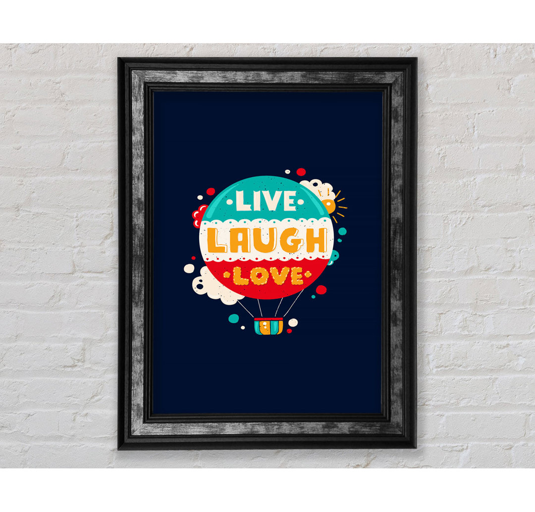 Live Laugh Love 4 - Einzelner Bilderrahmen Typografie