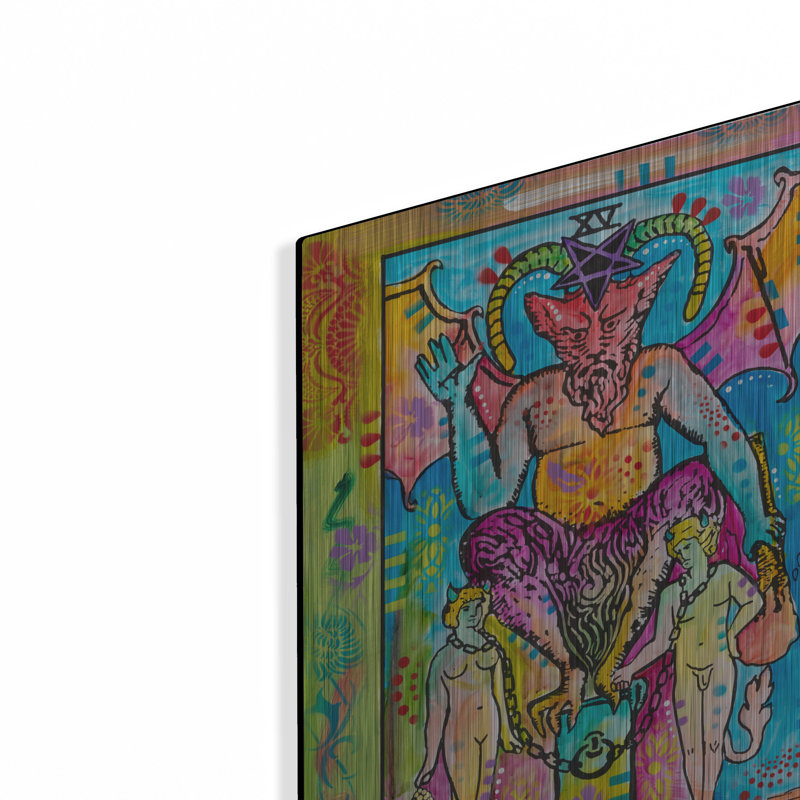 «Tarot - The Devil» par Dean Russo, art mural en métal, H 16 po x l 12 po