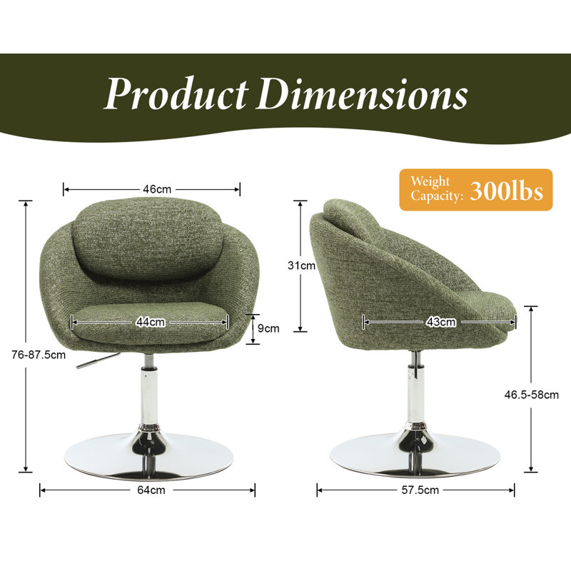 Beverli Metal Accent Stool, Green