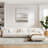 MINIMORE Modern Style Chris 4S Sofa With 2 Ottomans
