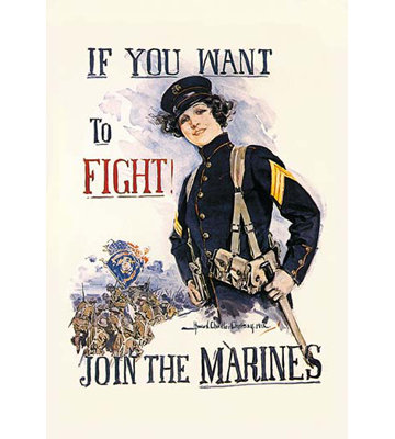 " If You Want To Fight! Join The Marines " by Howard Chandler Christy