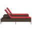  Chaise longue de patio brun