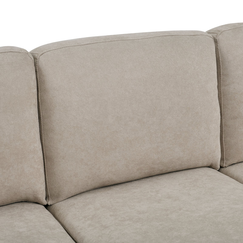 Ranjeeta 101" Wide Modular Sofa & Chaise with Ottoman