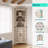 Corner Bathroom Bookshelf Cabinet with Adjustable Shelves-119235832