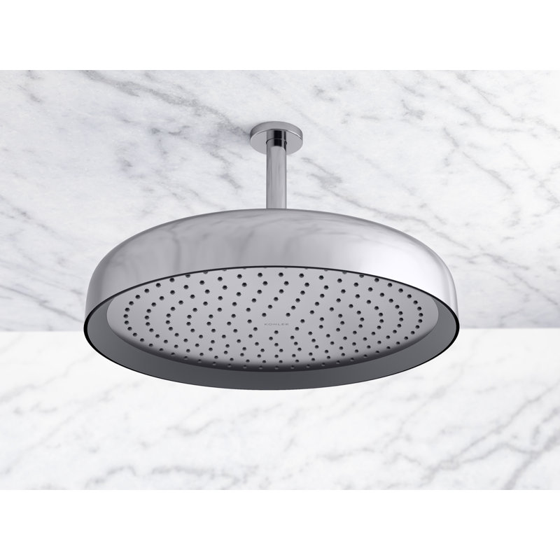 Statement™ 2.5 GPM Round 12 in. Rainhead with Katalyst Air-Induction Technology, Polished Chrome, Round, 1.75 GPM