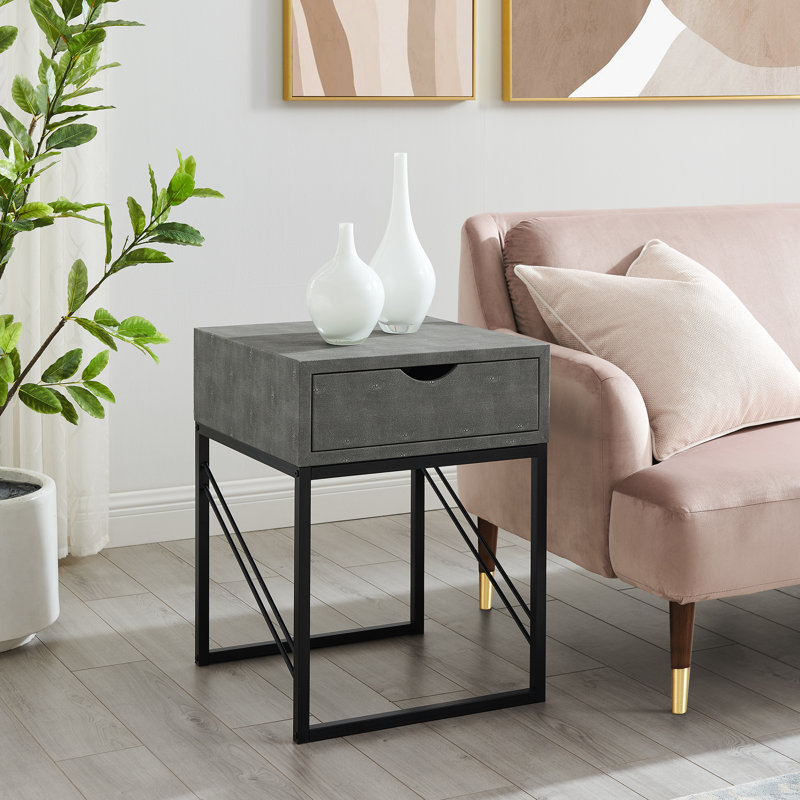 Sled End Table, Grey