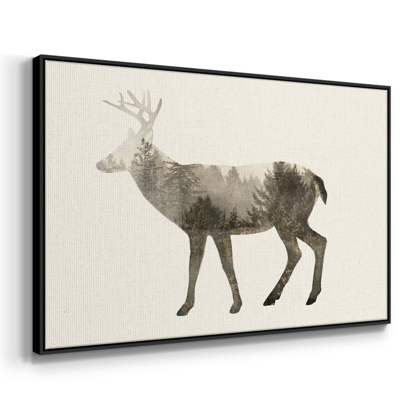 Toile tendue avec châssis de qualité supérieure The Wilderness IV - prête à être accrochée, H 17 po x l 25 po x P 2 po, Noir