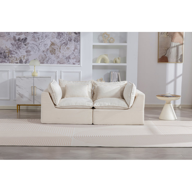 Canapé modulaire surdimensionné de 74,8 po de large avec canapé modulaire True Relax Comfy et sièges larges et profonds