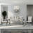 White Leather Dining Chairs With Mirrored Silver Legs Set Of 4