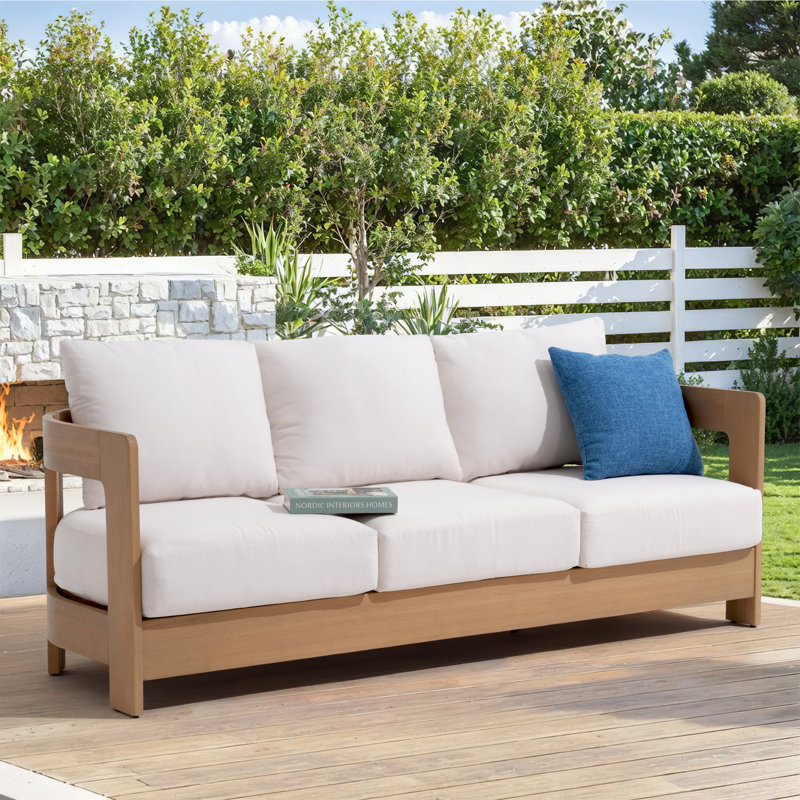 Canapé d'extérieur 77 "Frances Eucalyptus, Blanc