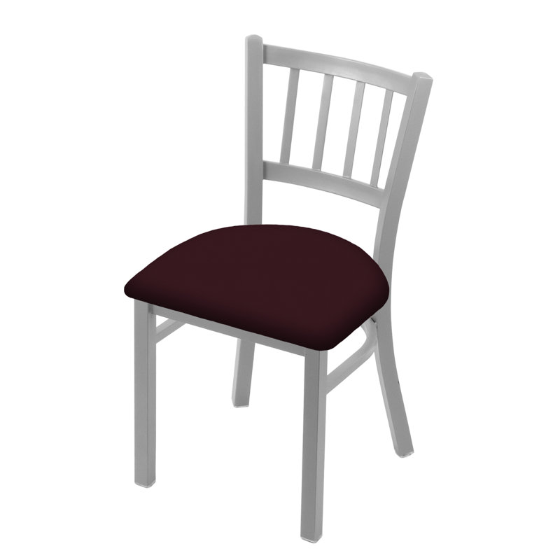 Chaise Contessa 610, Vinyle - Canter Bordeaux, Nickel anodisé