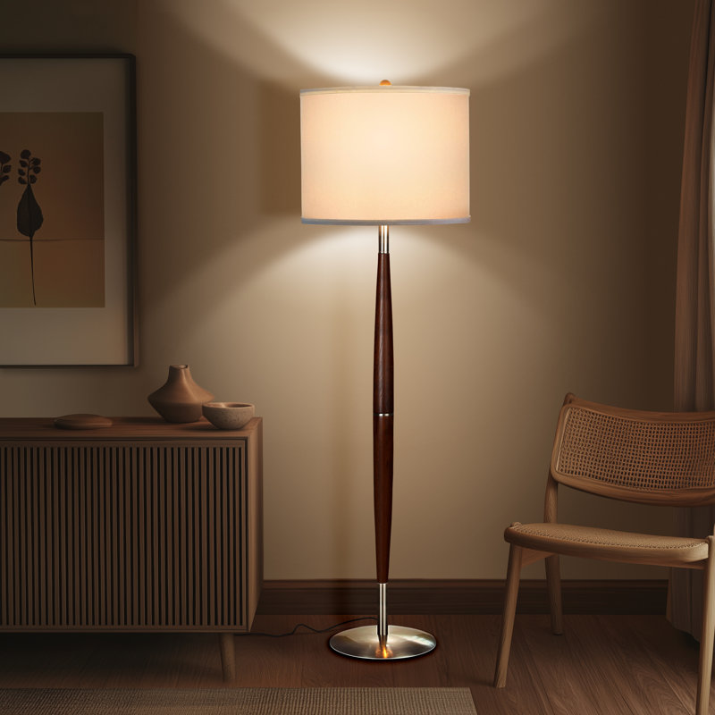 Lucas 61 in. Mid-Century Modern LED Energy Efficient Floor Lamp