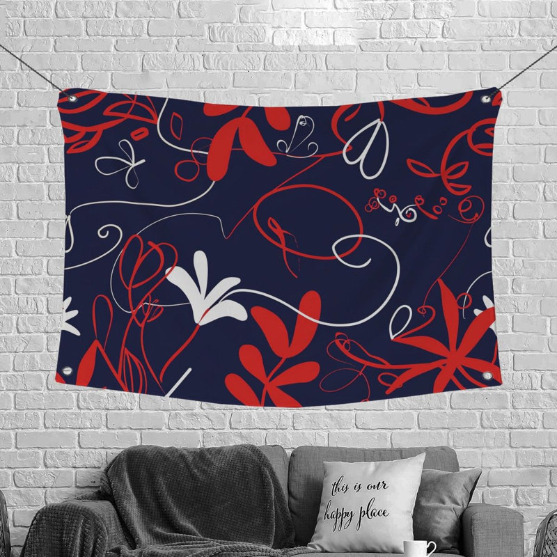 Tapisserie murale à motif de feuilles - Art Wall Decor_12395, H 50 po x l 60 po