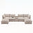 Modular Sectional Sofa with Movable Storage Ottoman and Console