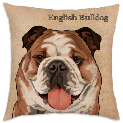  English Bulldog Throw Pillow