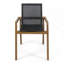 Ensemble de 2 chaises de salle à manger d'extérieur, structure en bois d'acacia et siège en filet noir respirant Roomfitter-1193409684