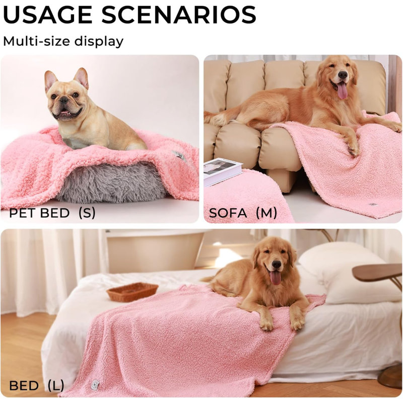 Couverture pour animaux, Rose, L 41 po x l 31 po