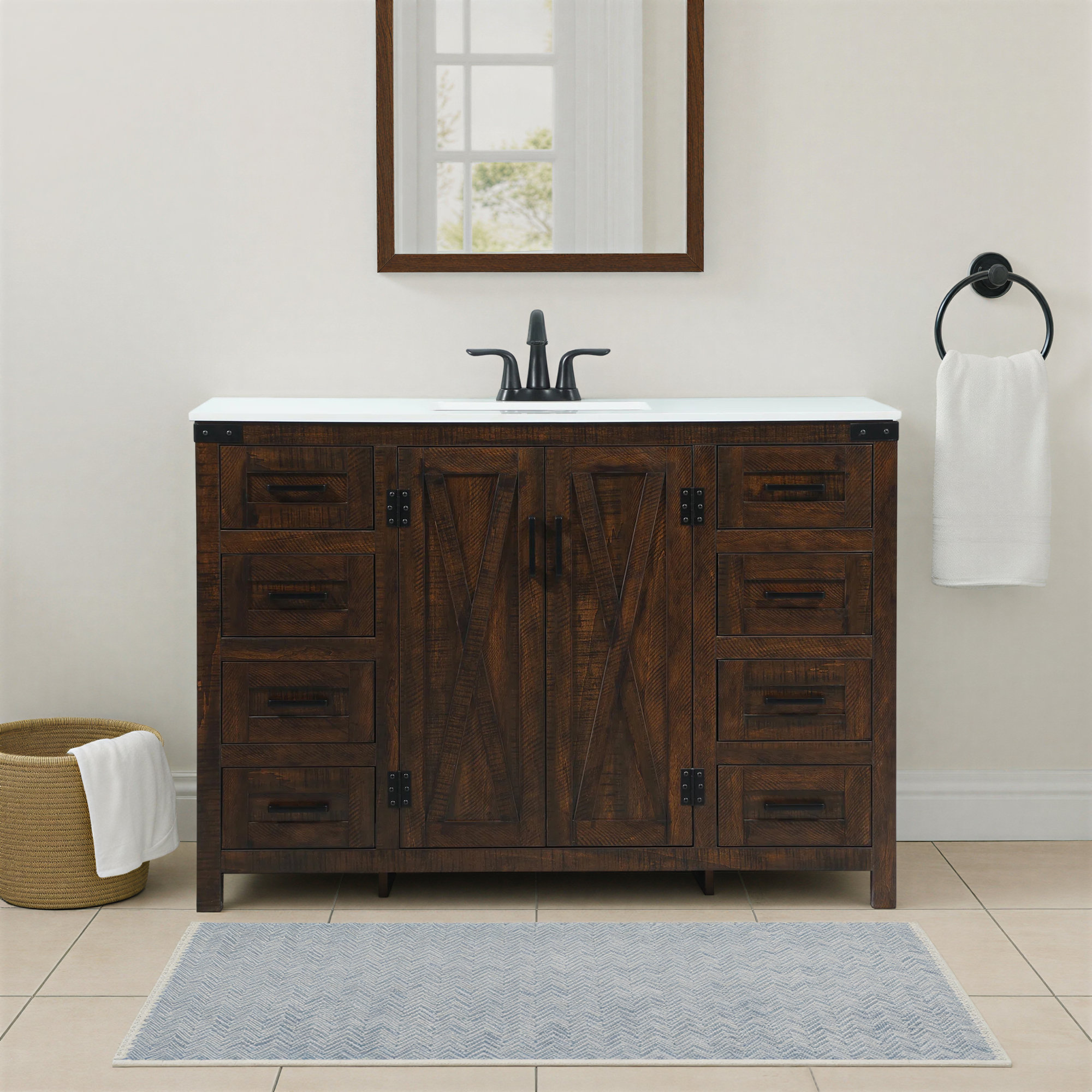 Slayton 48'' Single Bathroom Vanity, Expresso