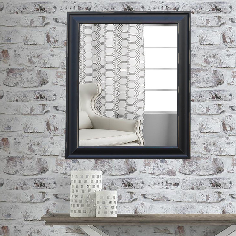 Arlinna Solid Wood Flat Wall Mirror, 38.5" H x 32.5" W