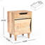 Table de chevet en bois naturel