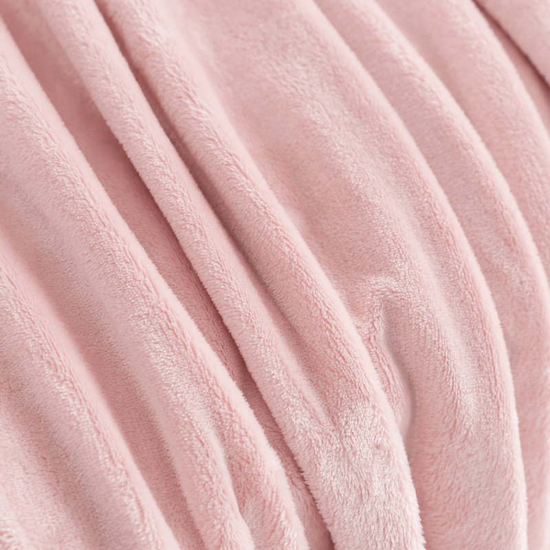 Couverture en molleton ultra douce réversible toutes saisons, Rose, Jeté