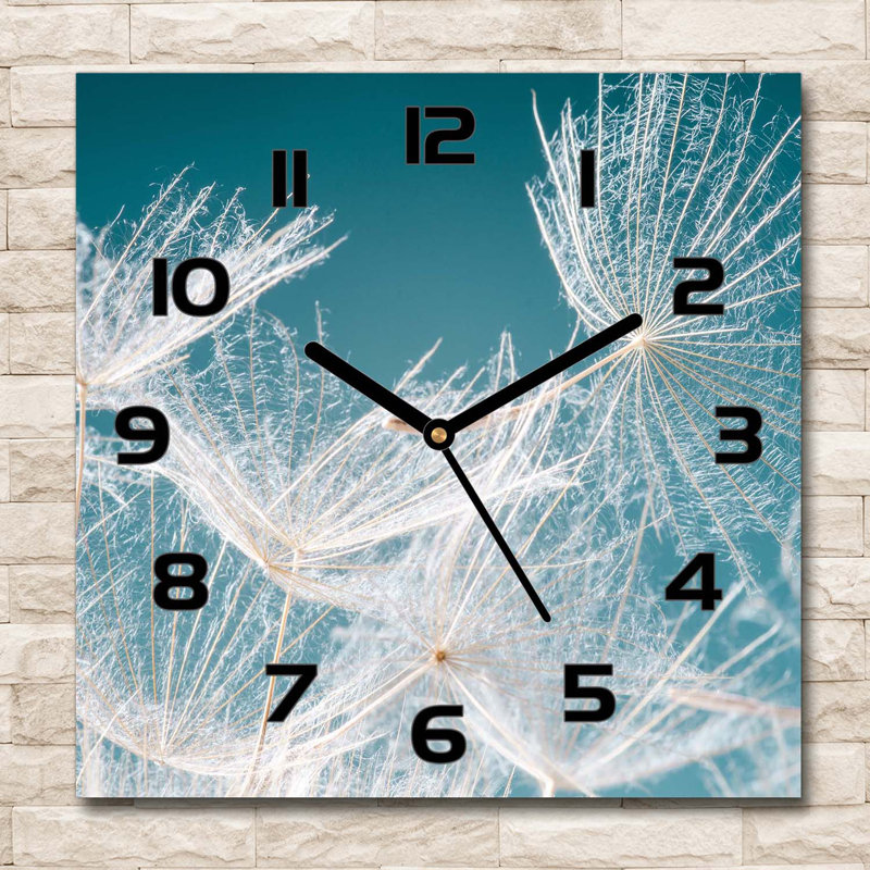 Ijnanya Glass Wall Clock, Black/Blue/White