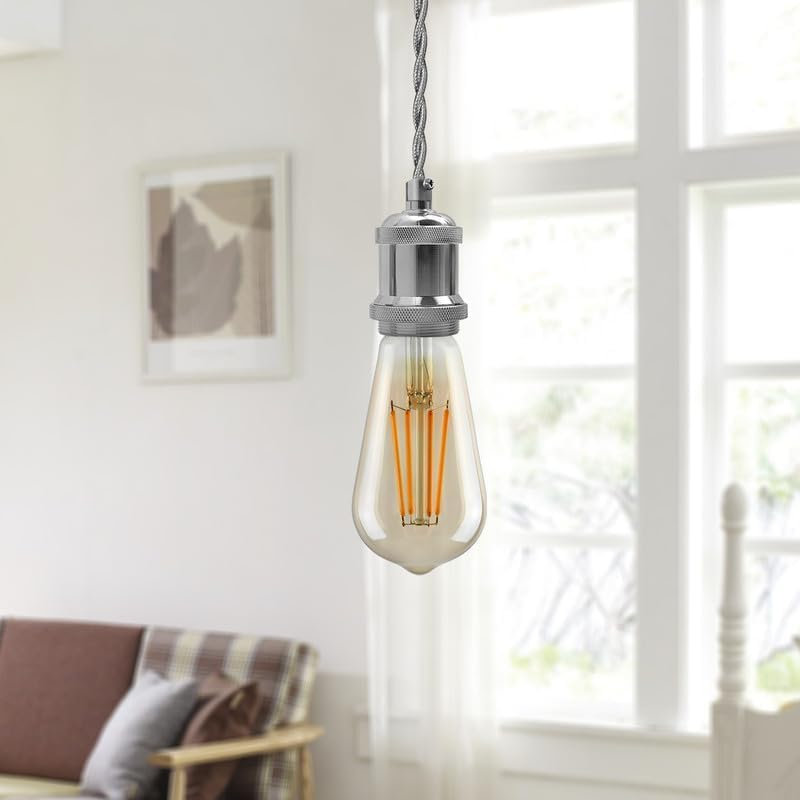 1 - Light Single Pendant, Chrome