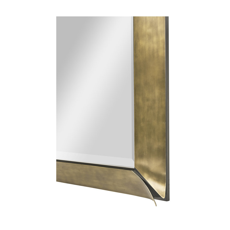 JC Modern Brass + Aluminum + Beech Rectangle Mirror