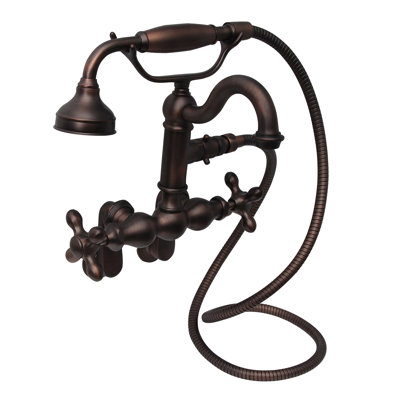 Robinet de baignoire à pattes avec douche à main
