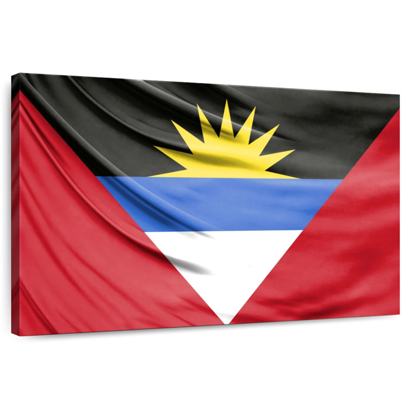 Silky Antigua And Barbuda Flag, 32" H x 48" W
