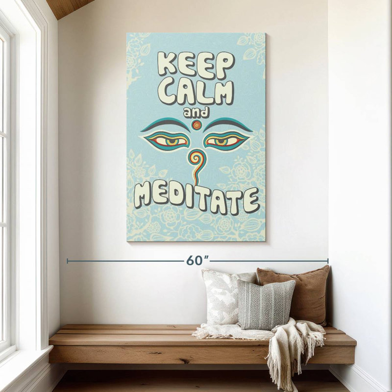 Tergel Keep Calm Meditate, 48" H x 32" W