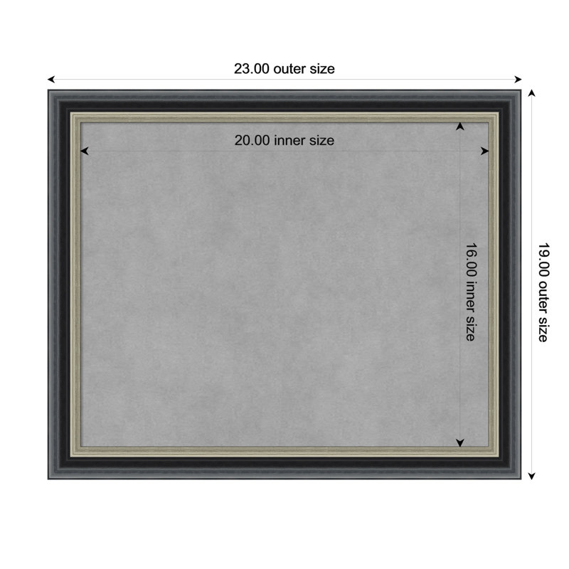 Tableau magnétique magnétique en métal, H 19 po x l 23 po